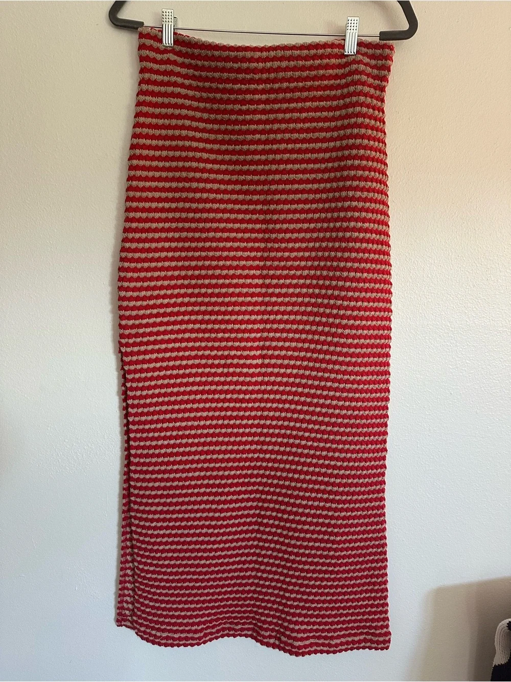 Free People matching knit skirt and halter top